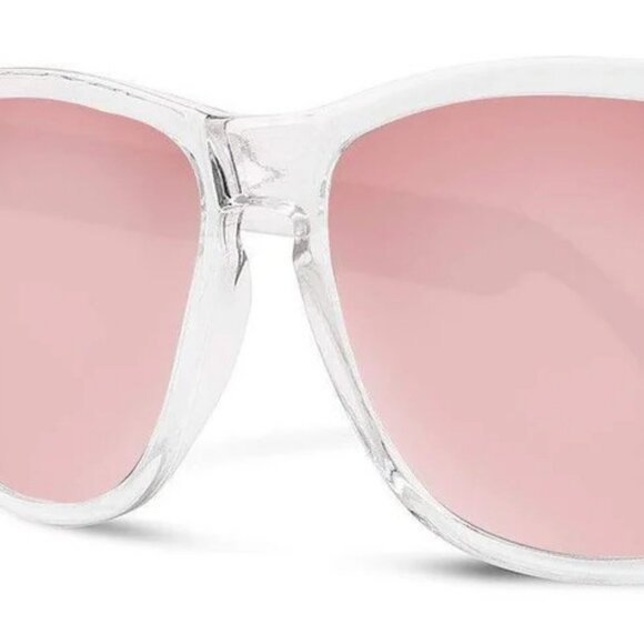ABACO Polarized Women's Kai Sunglasses Crystal Clear/Rose Gold, New - Picture 1 of 4